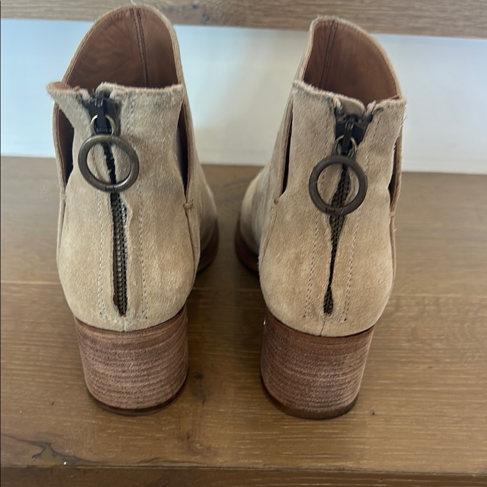Beek Tan Suede Ankle Boots - Picture 2 of 4